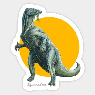 Iguanodon Cut Out (with Orange Disc) Sticker